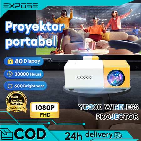 Proyektor Mini Proyektor Mini Portable HP Home Theater Android YG300 HDMI 5 tahun garansi