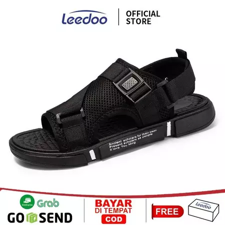 Leedoo Sepatu Sendal Gunung Pria Kasual Sandal Hiking Fashion Anti Slip Outdoor Traveling MT404