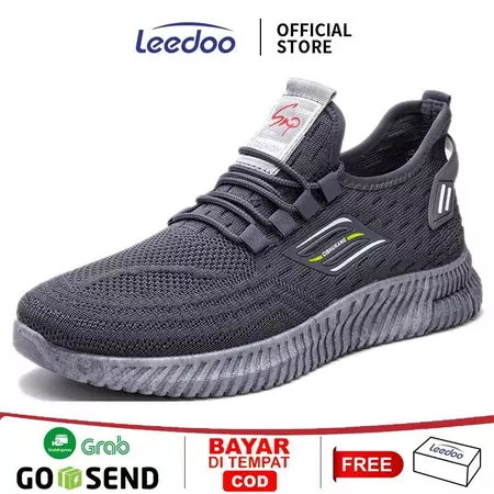 Leedoo Sepatu Running Sport Fashion Sepatu Olahraga Sepatu Olahraga Sepatu Tali Sneakers Pria MR132
