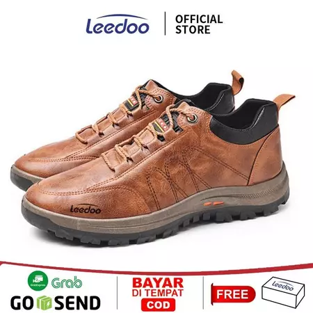 Leedoo Sepatu Kulit Pria Sepatu Casual Pria Fahsion Tali Pria Formal Outdoor Shoes MC405