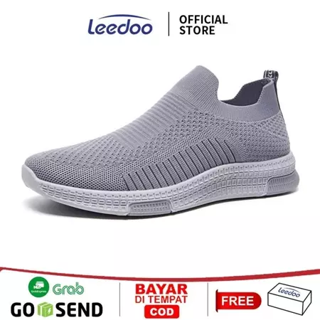 Leedoo Sepatu Slip On Sepatu Pria Sneakers Olahraga Running Sport Shoes MR130