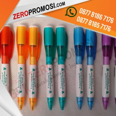 Souvenir Natal Multifungsi Harga Grosir - Pulpen Senter LED Custom Nama Logo
