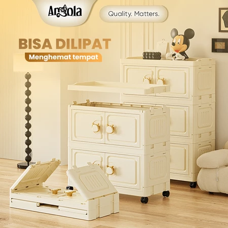 ANGOLA Lemari Lipat Plastik 3-5 Tingkat G34-G43 Lemari Serbaguna/Lemari Pakaian Plastik Ekstra besar