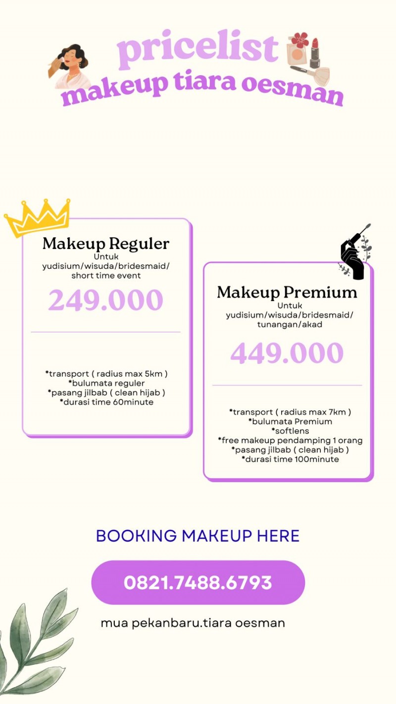make-up-mua-pekanbaru-tiara-oesman-flayer Jasa Makeup Artist MUA Wisuda Kelulusan Pekanbaru