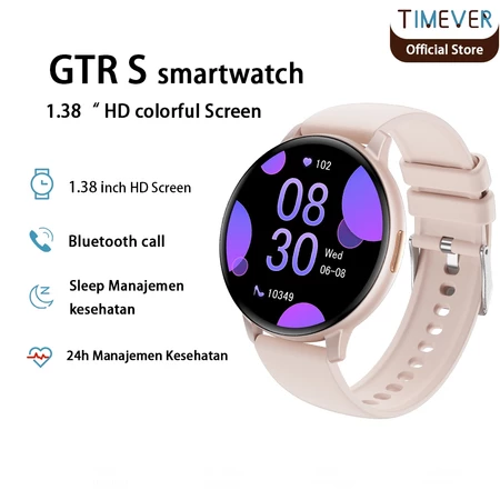 TIMEVER GTR S Jam Smartwatch Waterproof 1.38 Inch HD Touch Screen Wallpaper Kustom Jam Tangan Pria Wanita Health Monitoring