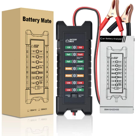 ANCEL BM310 & BM410 12V/24V Car Battery Tester Digital Car Battery Analyzer Battery Health Analyzer Car Battery Checker Battery ODB Official Store
