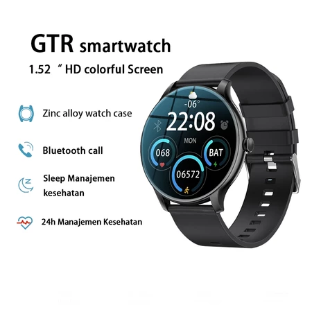 TIMEVER GTR Jam SmartWatch Original Bluetooth Call Jam Tangan Pria Wanita Touch Screen Sports Fitness Heart Rate IP67