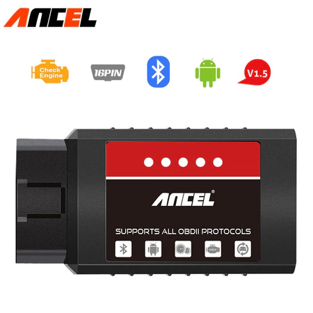 ANCEL ELM327 V1.5 OBD2 Bluetooth Car Scanner Display Voltage Meter Fuel Consumption Automotive Diagnostic Tool ODB Official Shop