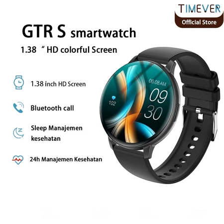 TIMEVER GTR S Jam Tangan Smartwatch Pria Running Pace IPS Screen Metal Smart Watch Heart&Rate Monitoring Smartwatch