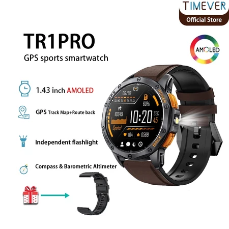 TIMEVER TR1PRO jam tangan pintar | bluetooth call smartwatch 3ATM tahan air smartwatch sports jam tangan militer jam tangan
