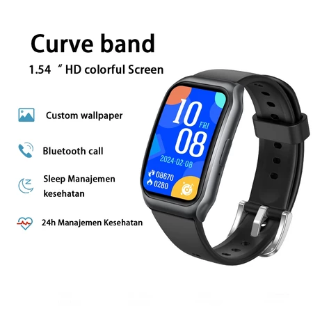 TIMEVER Curve Band Smartband Bluetooth Call Health Management Waterproof Sport Modes Refresh rate 60 Hz