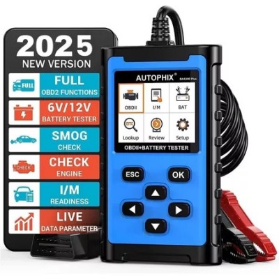 Autophix BAS300 Plus OBD2 Automotive Scanner Code Reader OBD 2 Car Diagnostic Tools Engine Check 6/12/24V Battery Tester 2-in-1