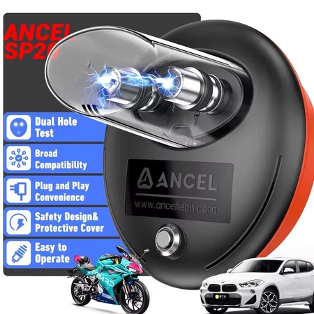 ANCEL SP20 12V Car Spark Plug Busi Mobil Tester Dual-hole Simultaneous Auto Performance Testing Vehicle Ignition Strength Analyzer Tools