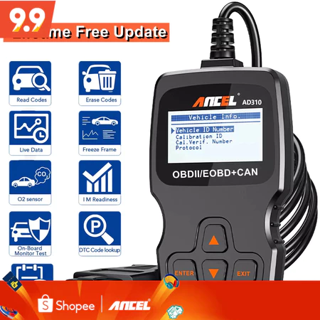 ANCEL AD310 Universal Obd2 Scanner Car Scanner Car Diagnosis Odb2 Car Diagnostic Tool OBDII Car Diagnostic Scanner ECU Scanner ODB Official Shop