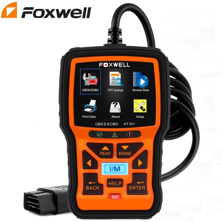 FOXWELL NT301 Enhanced Obd2 Scanner Car Scanner Car Diagnosis Odb2 Car Diagnostic Tool OBDII Car Diagnostic Scanner ECU Scanner OBD2 Store