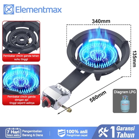 Tungku komersial 31A + tungku rumah tangga 21A + proteksi pemadaman api / sambungan selang / regulator SNI