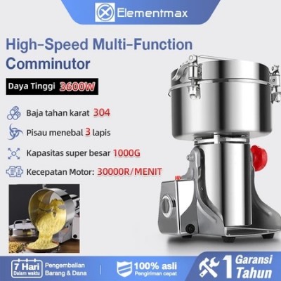 Alat Penggiling Obat Herbal Cina Penghancur Biji-bijian Super Halus Penggilingan Rumah Tangga