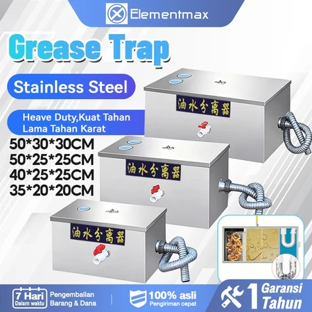 Alat Saringan Air Lemak Minyak Elementmax Grease Trap Stainless Steel Filter Penyaring Lemak Dapur