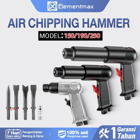Elementmax Air Chipping Hammer Kit Pisau pneumatik Multifungsi / Mesin Pahat Alat Berat Kompresor Udara Palu Pneumatik Dengan Pahat