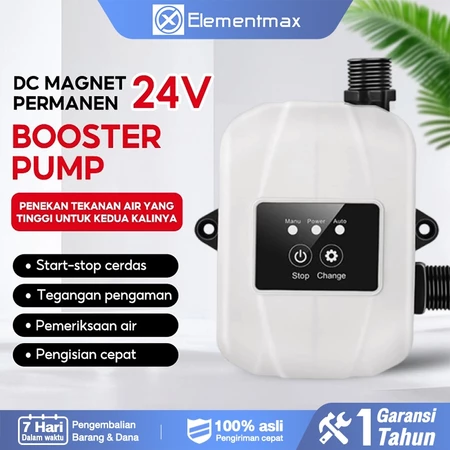 Pompa Booster Pendorong Air Booster Pump Mesin Pendorong Air Shower Water Heater Booster Pompa 150W/220W 24V Elementmax Official Store