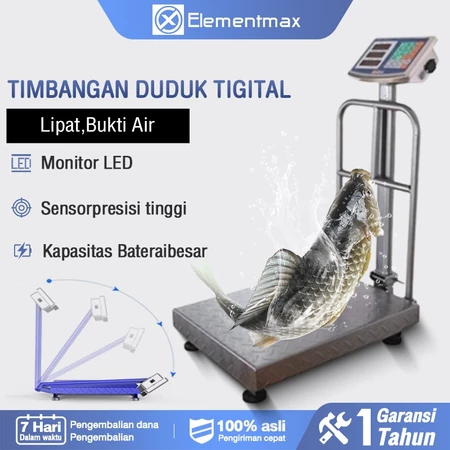 Timbangan Duduk Digital 300 kg / Timbangan Lantai 150 KG / Timbangan Barang & 200 KG Electrik Platform Scele / Single
