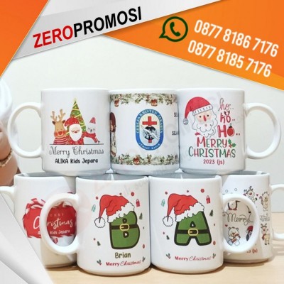 Gelas Natal Santa Kado Souvenir Mug Merry Christmas
