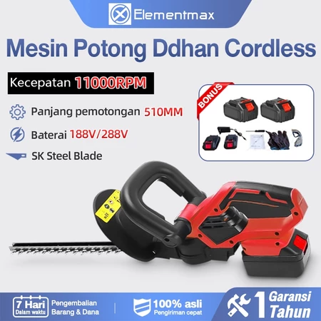 Hedge Trimmer mesin Hedge Trimmer Alat Potong Pagar Tanaman Pemangkas Ranting Bunga / Portable Mesin 298 Volt