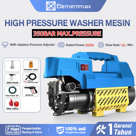 High Pressure Washer Alat Steam Cuci Motor & Mobil Jet Cleaner Alat Cuci Mobil Cuci Motor Tekanan Tinggi 350Bar 600W