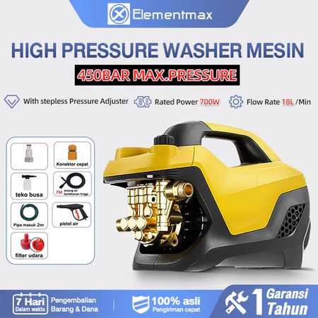 Jet Cleaner Alat Cuci Mobil Motor High Pressure Washer 450Bar 700W Alat Steam Mesin Cuci Mobil Motor