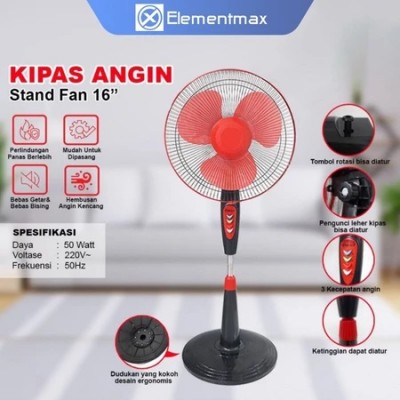 Wall Fan 16Inch / Luna SF16 / Kipas Angin Berdiri SF-16A / Kipas Angin Tembok Kipas angin tempel dinding 16 inch Kipas Dinding