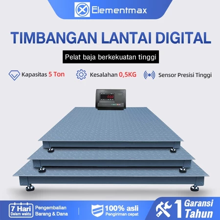 Timbangan Sapi Kerbau Kambing Hewan Ternak Lantai Digital 5 Ton / 500 Gram Floor Scale 5000Kg / 500gGr Vegetable