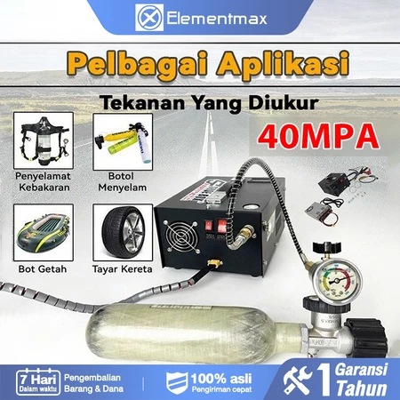 Kompresor Mini Portable Otomatis 12v Auto Stop 4500psi Kompresor Pcp Listrik 40Mpa Cocok Oxygen, Pcp Tabung, Botol