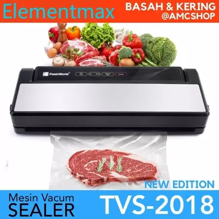 Mesin Vacuum Sealer Komersial Vacum Makanan (Bisa Basah) FRESH WORLD TVS-2018