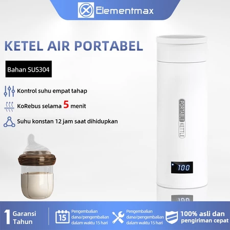 Termos Air Listrik 500ml Pemanas Air Lnstant Listrik Travel Portable Kettle Cangkir Termos Suhu Konstan Cangkir Listrik
