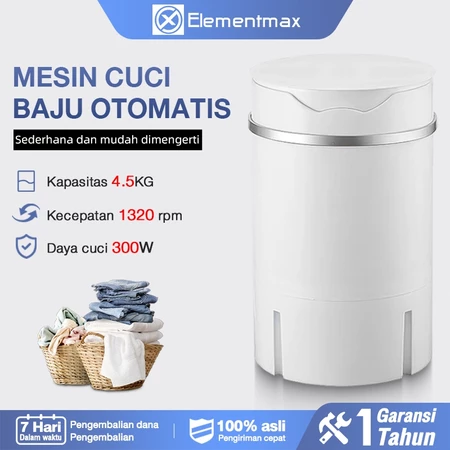 Mesin cuci otomatis rumah tangga mesin cuci mini kecil kapasitas besar mencuci dan melepas pakaian dalam all-in-one mesin Elementmax Shop