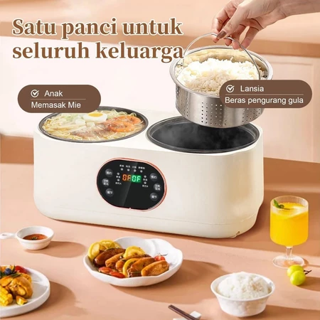 Mini Panci Listrik Multifungsi 6-in-1 & Double Pot Steamer & Portable Hotpot Elementmax Store