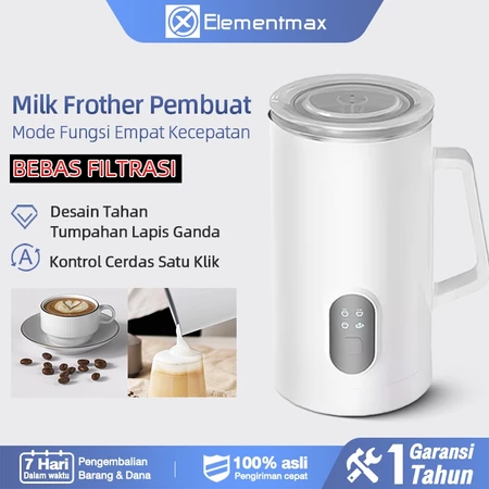 Elementmax Electric Milk Frother Pembuat Busa Susu Kopi Latte Cappucino Teko Pembuat Buih Susu Milk Frother Foam Maker 220V 400W