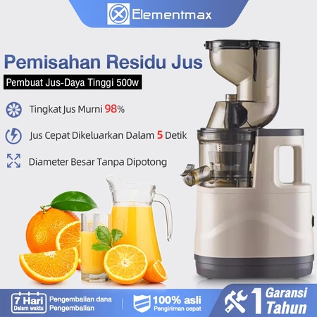 Pembuat Jus 500w Berdaya 60 RPM Cold Pressure Juicer Portable Juice Blender Fruit Juice Multifungsi Slow Juicer