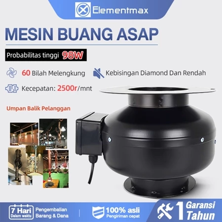 Mesin Buang Asap Kipas Knalpot Asap Langsung 95W Barbekyu Merokok Motor Turbin Sentrifugal Perokok Korea Kipas