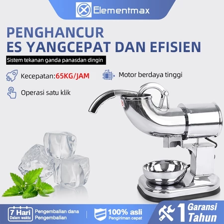 Penghancur es rumah tangga komersial listrik toko teh susu kecil mesin smoothie mesin es kepingan salju Elementmax Store