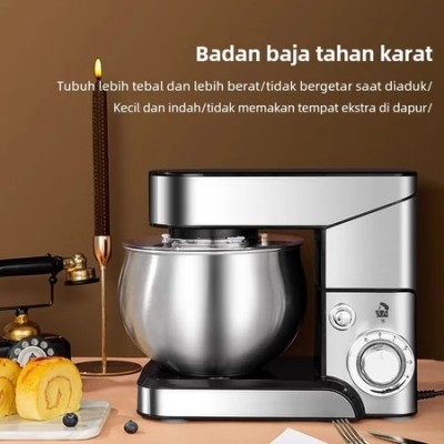 Stand Mixer Low Watt / Alat Pengaduk Adonan Mixer 5L Tampilan LED Premium Accessories Elementmax Store