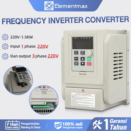 Inverter Converter VFD 2hp 1.5kw/2.2kw/4kw input 1phase 220V output 3phase 220V Speed