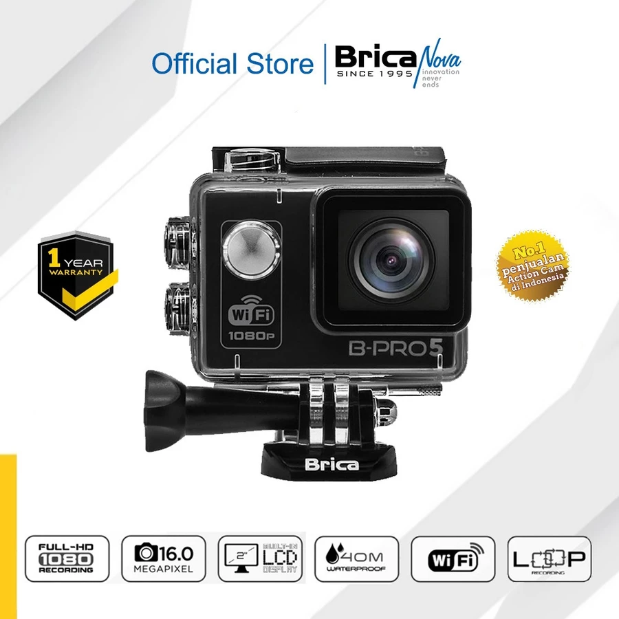 Brica B-Pro 5 Alpha Edition Basic+ Black - Action Camera - Full HD Brica Official Store