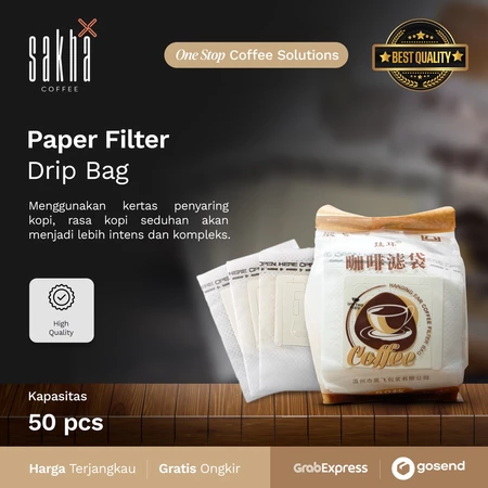 Filter Kopi Drip Bag Kertas Saringan Coffee Bag Manual Brew 50 pcs Coffe Bean Sakha Coffee Store