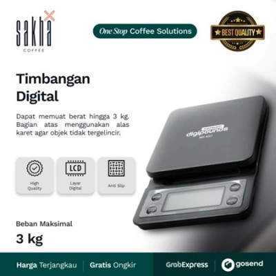 Timbangan Kopi Digital Coffee Scale Timer Manual Brew Home Brewing V60 Coffe Bean Sakha Coffee Shop