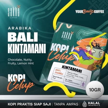 Kopi Celup Arabika Bali Kintamani Asli Murni Tanpa Ampas Tanpa Gula Coffe Instan Sakha Coffee Store