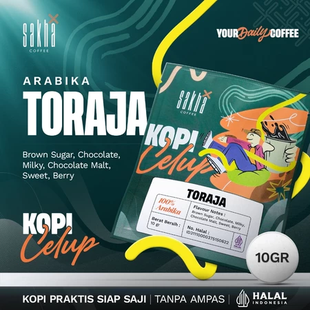 Kopi Celup Arabika Toraja Asli Murni Tanpa Ampas Tanpa Gula Coffee Instan Sakha Coffee Shop