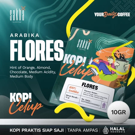 Kopi Celup Arabika Flores Asli Murni Tanpa Ampas Tanpa Gula Coffee Instan Sakha Coffee Shop