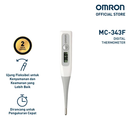 OMRON Digital Thermometer Badan MC-343F Alat Ukur Suhu Badan Cepat Akurat Omron Official Store