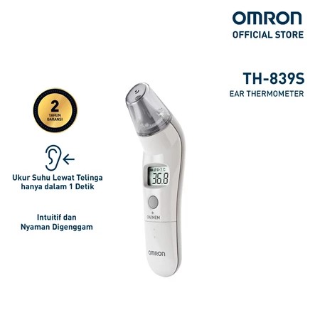 Omron Ear Thermometer TH-839 Termometer Telinga dan Badan Ukur Suhu Cepat dan Akurat Omron Official Store